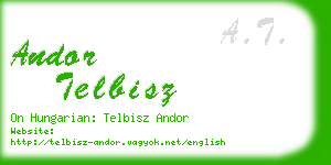 andor telbisz business card